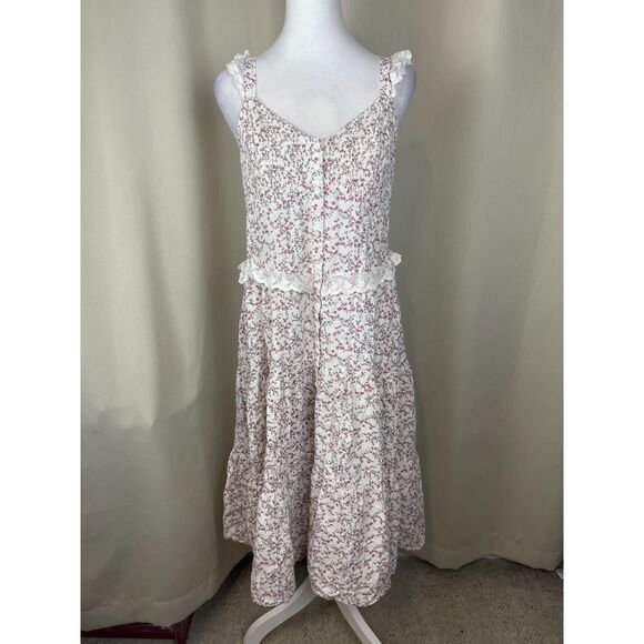 And Now This White Floral Ruffle Strap Midi Dress – Size XL - Picture 1 of 7